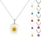 Women's pressed natural daisy resin pendant necklace