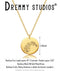 Dremmy Studios Birthday Flower Pendant Necklace 18K Gold Plated Exquisite Minimalist Birthday Flower Disc Pendant Carved Coin Necklace Minimalist Exquisite Customized Gift for Mom and Daughter, Metal, No Gems