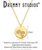 Dremmy Studios Birthday Flower Pendant Necklace 18K Gold Plated Exquisite Minimalist Birthday Flower Disc Pendant Carved Coin Necklace Minimalist Exquisite Customized Gift for Mom and Daughter, Metal, No Gems