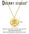 Dremmy Studios Birthday Flower Pendant Necklace 18K Gold Plated Exquisite Minimalist Birthday Flower Disc Pendant Carved Coin Necklace Minimalist Exquisite Customized Gift for Mom and Daughter, Metal, No Gems