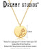 Dremmy Studios Birthday Flower Pendant Necklace 18K Gold Plated Exquisite Minimalist Birthday Flower Disc Pendant Carved Coin Necklace Minimalist Exquisite Customized Gift for Mom and Daughter, Metal, No Gems