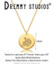 Dremmy Studios Birthday Flower Pendant Necklace 18K Gold Plated Exquisite Minimalist Birthday Flower Disc Pendant Carved Coin Necklace Minimalist Exquisite Customized Gift for Mom and Daughter, Metal, No Gems