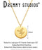 Dremmy Studios Birthday Flower Pendant Necklace 18K Gold Plated Exquisite Minimalist Birthday Flower Disc Pendant Carved Coin Necklace Minimalist Exquisite Customized Gift for Mom and Daughter, Metal, No Gems