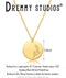 Dremmy Studios Birthday Flower Pendant Necklace 18K Gold Plated Exquisite Minimalist Birthday Flower Disc Pendant Carved Coin Necklace Minimalist Exquisite Customized Gift for Mom and Daughter, Metal, No Gems