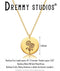 Dremmy Studios Birthday Flower Pendant Necklace 18K Gold Plated Exquisite Minimalist Birthday Flower Disc Pendant Carved Coin Necklace Minimalist Exquisite Customized Gift for Mom and Daughter, Metal, No Gems