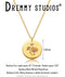 Dremmy Studios Birthday Flower Pendant Necklace 18K Gold Plated Exquisite Minimalist Birthday Flower Disc Pendant Carved Coin Necklace Minimalist Exquisite Customized Gift for Mom and Daughter, Metal, No Gems