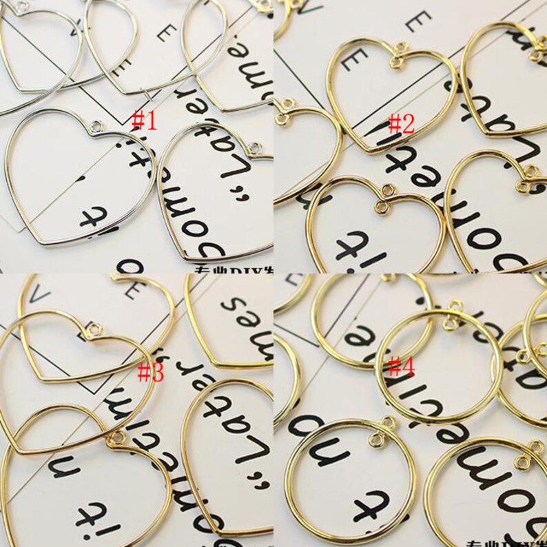 30pcs Heart Charms Gold Charm Love Charm Valentine's Day Charm Heart Pendant Gold Metal Charm Jewelry Findings Jewelry Supplies DIY