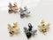 5pcs crystal bee charm pendant,cz pave bee charm,rhinestone bee charm,bracelet necklace pendant,animal charm,insects, gold plated over brass