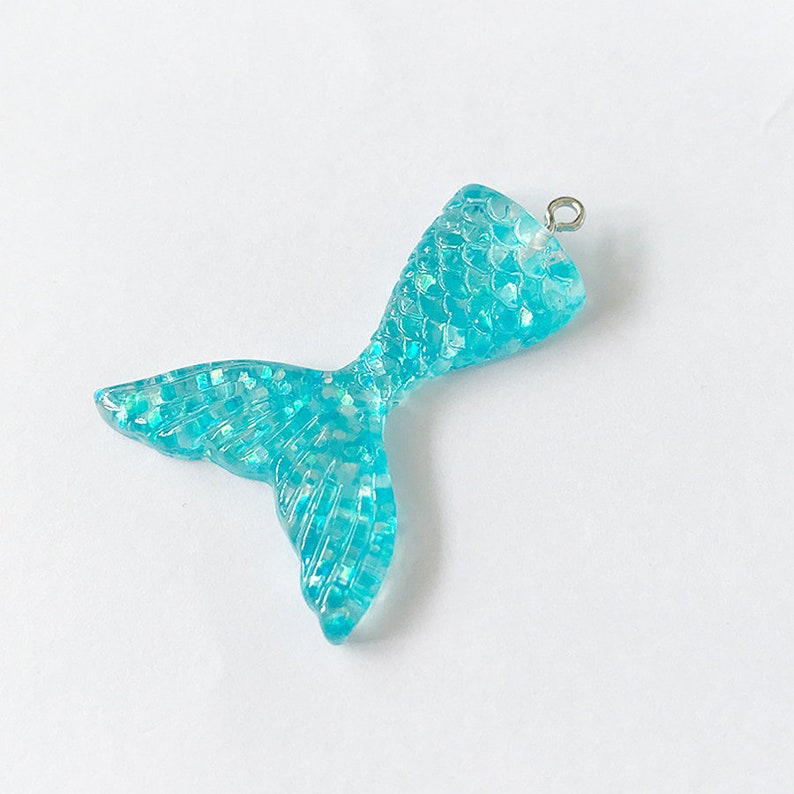 4PCS Mermaid Tail Charms, Mermaids Pendants, Sea Jewelry Findings, Earring Components,Necklace Bracelet Keychain Accessories,3.2cm*4.1cm