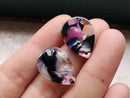 10pcs Teardrop Acetate Celluloid Earring Ear Stud Cellulose Acetate Colorful Charm Diy Jewelry Accessories Craft Supplies