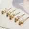 6pcs real 18k gold plated rose flower charm, rose connector,plant pendant,Jewelry Making,diy supply