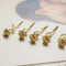 6pcs real 18k gold plated rose flower charm, rose connector,plant pendant,Jewelry Making,diy supply