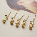 6pcs real 18k gold plated rose flower charm, rose connector,plant pendant,Jewelry Making,diy supply