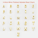 10PCS stainless steel letter charm,Gold Initial Charm,Vermeil Letter Pendant,Gold Initial Charms,A-Z (gold/rose gold/silver)8mm