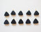 6pcs Round Triangle Synthetic Natural Stone Blue Sandstone Jewelry making diy charm