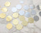 10PCS Gold Plated Brass Disc Coin Charm Pendant,Pad Connector, Paste non-porous cab