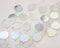 10PCS Gold Plated Brass Disc Coin Charm Pendant,Pad Connector, Paste non-porous cab