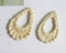 4pcs Natural Rattan Wood Earring Hoops, Teardrop Wooden Charms Handwoven Circle Findings Woven Boho Jewelry Making Blanks