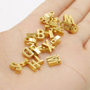 10PCS stainless steel letter charm,Gold Initial Charm,Vermeil Letter Pendant,Gold Initial Charms,A-Z (gold/rose gold/silver)8mm