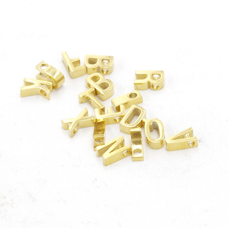 10PCS stainless steel letter charm,Gold Initial Charm,Vermeil Letter Pendant,Gold Initial Charms,A-Z (gold/rose gold/silver)8mm