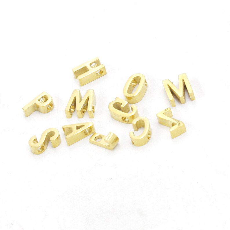 10PCS stainless steel letter charm,Gold Initial Charm,Vermeil Letter Pendant,Gold Initial Charms,A-Z (gold/rose gold/silver)8mm