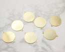 10PCS Gold Plated Brass Disc Coin Charm Pendant,Pad Connector, Paste non-porous cab