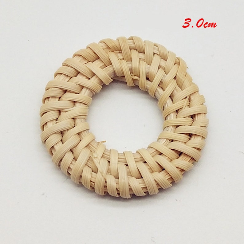 4pcs Natural Rattan Wood Earring Hoops,circle/teardrop/square,Round Wooden Charms Handwoven Circle Findings Woven Boho Jewelry Making Blanks