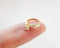 6pcs Real 18k gold plated cz pave ring charm, round circle charm, ring pendant