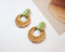 4pcs Natural Rattan Wood Earring Hoops,45MM Round Wooden Charms Handwoven Circle Findings Woven Boho Jewelry Making Blanks