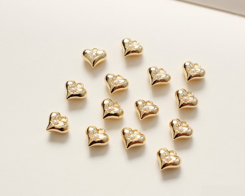 10pcs Real 18K Gold Plated Star Charm,Gold Initial Charm,Vermeil Star Pendant,Gold Initial Charms,Tiny Mini Heart Charm