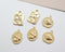 6pcs Real 18K Gold Plated Dainty Peace Dove/Face/Eye Charm ,Disc Charm,Gold Initial Charm,Face Coin Charm