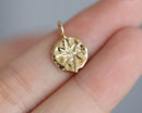 6pcs Real 18K Gold Plated Star Charm,Gold Initial Charm,Vermeil Star Pendant,Gold Initial Charms,Round Coin Charm