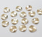 10PCS. Real Gold Plated Brass Wavy Disc Separator Beads,Disc Spacer beads,gold plated disc potato chips, Jewelry Making Finding