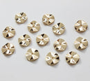 10PCS. Real Gold Plated Brass Wavy Disc Separator Beads,Disc Spacer beads,gold plated disc potato chips, Jewelry Making Finding