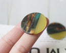 6pcs 29MM Round Acetate Celluloid Charm Pendant Summer earrings Colorful Acrylic Charm Jewelry Charm Diy Jewelry Craft Supplies