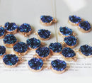 10PCS Round Imitation Druzy,Blue Druzy Charm, Resin Druzy Pendant Charm Drop, Bezel Gem Druzy, Jewelry Findings