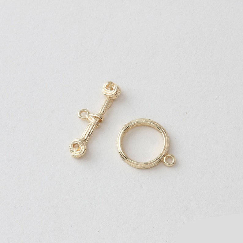 4set,Real Gold Plated Brass Toggle Clasp, Clasp Set, Large Clasp , Easy Close Clasp Connector for Bracelet/Necklace, Jewellery Clasps