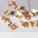 10pcs Real 18k Shiny Gold Butterfly Charms, Butterfly Pendant, Dainty Charms, Necklace Charm, Bracelet Charms, Gold Plated Findings