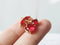 10pcs CZ Pave Cherry Charm, Zircon Cherry Pendant, fruit Charm, Food, Pave Charm, Gold Plated Over Brass