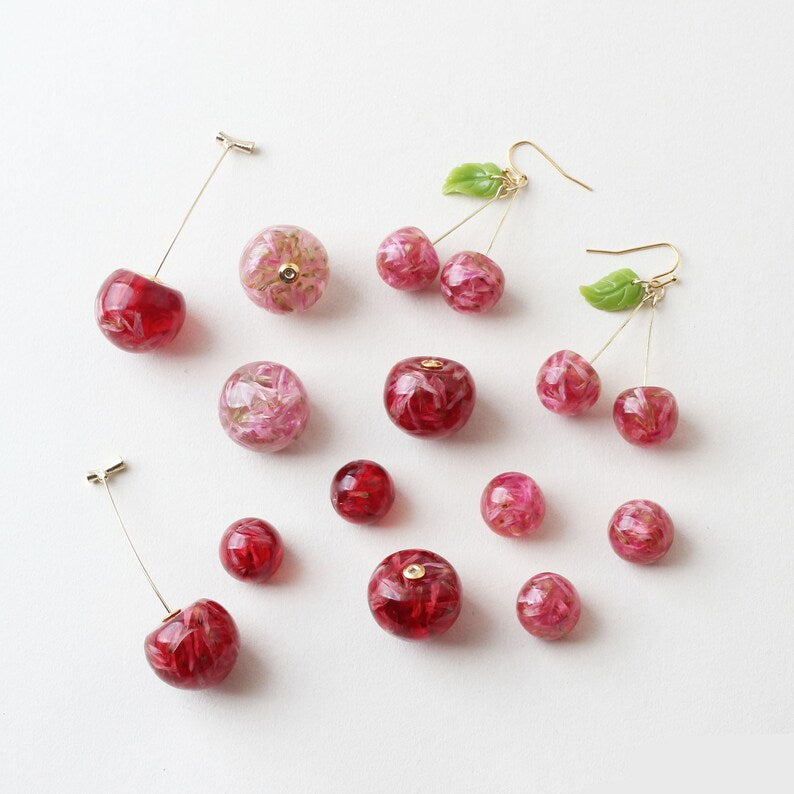 10pcs Cherry Earring Backing, Earnuts, Earring Backs, Clutch, Studs Earring Nut Stopper