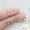 26PCS/set Real Gold Plated Zircon Initial Letter Charms,cz Pave Letter Charm,Tiny Letter Charms,Words Bracelet/Necklace Diy,Letter Finding