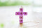 Cross Necklace / Easter gifts Purple / Christian Jewelry / Gifts for Her / Bridal Jewellery / Good Friday Jewelry / Christian / Remembrance