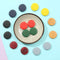 100PCS 15MM/20MM/25MM/30MM Wooden Coin Beads, Round Wood Bead, Colorful Bead Charm