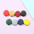 100PCS 15MM/20MM/25MM/30MM Wooden Coin Beads, Round Wood Bead, Colorful Bead Charm