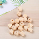 100PCS 10MM/12MM/14MM/16MM/18MM/20MM Faceted Octagon Wood Bead, Natural Wooden Bead Charm