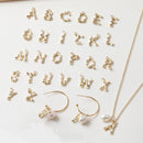 5pcs Real 18K Gold Plated Letter Charm,Gold Initial Charm,Vermeil Letter Pendant,Gold Initial Charms,Capital A-Z 10*12mm