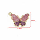 10pcs Gold Butterfly Charms, Butterfly Pendant, Dainty Charms, Necklace Charm, Bracelet Charms, Gold Plated Findings