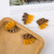 4pcs Tortoise Leaf shape Epoxy Resin Pendants, Semi Translucent White Resin Findings, Wood and Resin Pendant, Large Leaf Charm