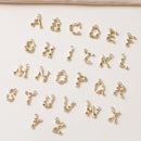 5pcs Real 18K Gold Plated Letter Charm,Gold Initial Charm,Vermeil Letter Pendant,Gold Initial Charms,Capital A-Z 10*12mm