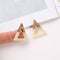 4pcs Epoxy Resin Pendants, Triangle Translucent White Resin Findings, Wood and Resin Pendant, Color Blocked, Large Round Charm